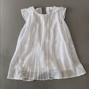 White Flowered Catimini Dress 12 months